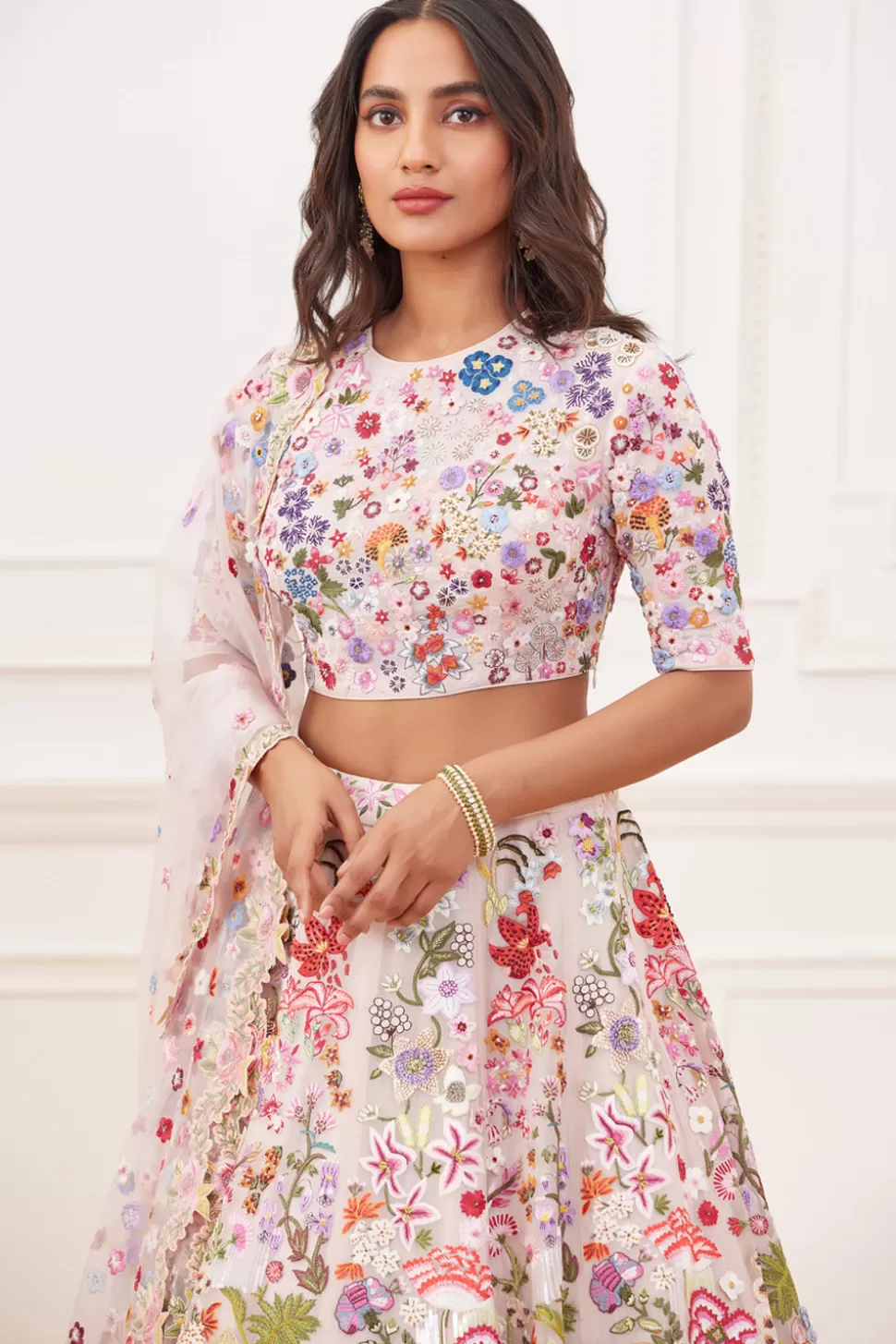 Lehenga Sets<Rahul Mishra Haimat Hand Embroidered Lehenga Set