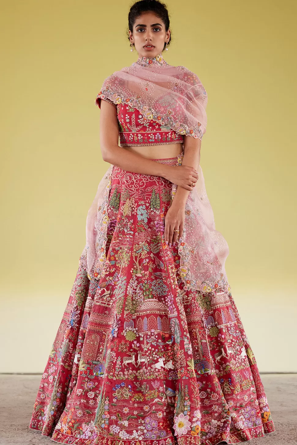 Lehenga Sets<Rahul Mishra Hand Embroidered Navbhumi Lehenga Set
